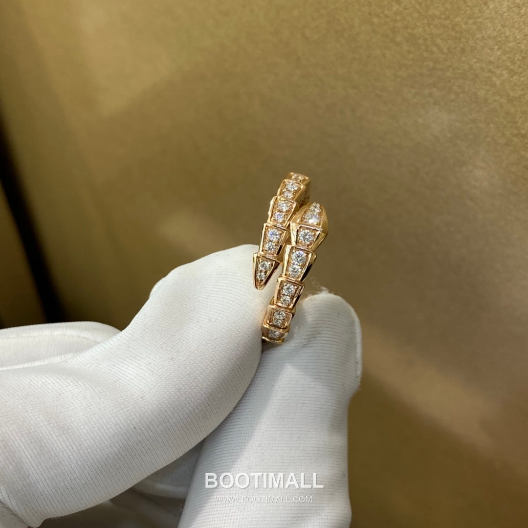 Bulgari Serpent Full Diamond Ring 18K Gold, Diamond Gold 불가리 링펀 풀 다이아몬드 링 18K 골드, 다이아몬드 골드 23