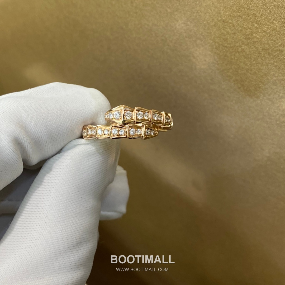 Bulgari Serpent Full Diamond Ring 18K Gold, Diamond Gold 불가리 링펀 풀 다이아몬드 링 18K 골드, 다이아몬드 골드 24