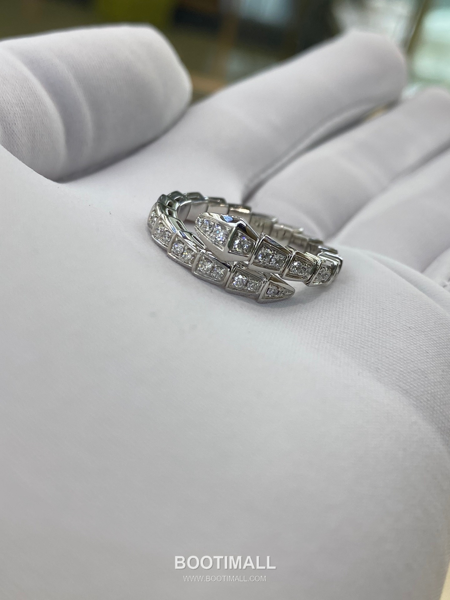 Bulgari Serpent Full Diamond Ring 18K Gold, Diamond Gold 불가리 링펀 풀 다이아몬드 링 18K 골드, 다이아몬드 골드 25