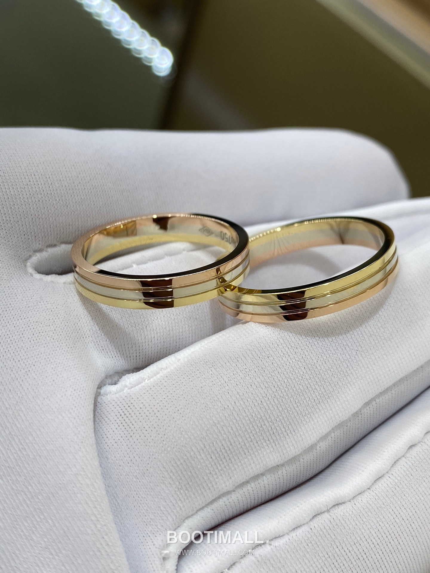 Tri-Tone Band Ring 18K Gold Gold 트리톤 밴드 링 18K 골드 골드 10