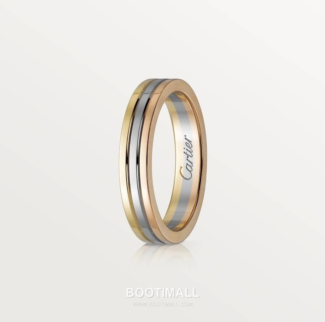 Tri-Tone Band Ring 18K Gold Gold 트리톤 밴드 링 18K 골드 골드 15