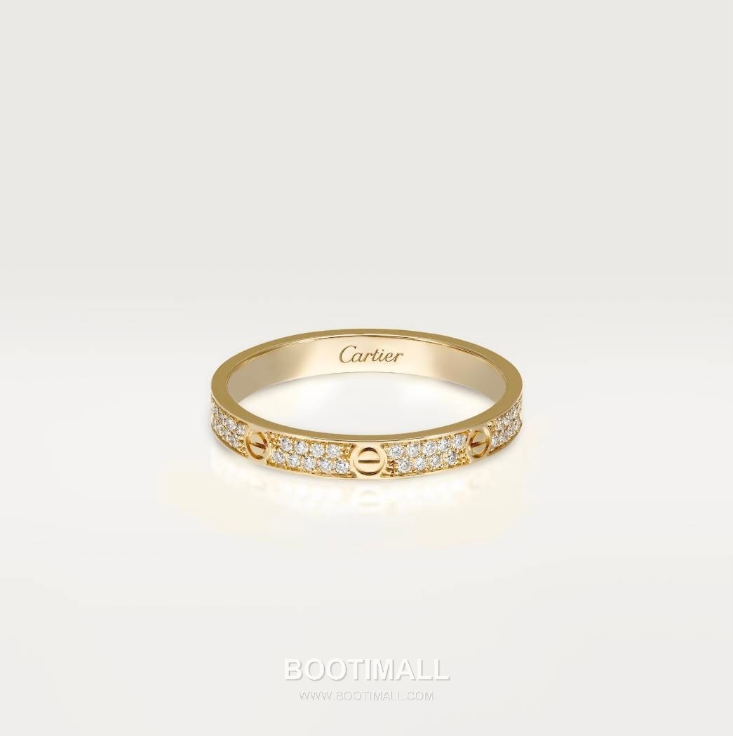 Cartier Love Oval Ring 18K Gold, Diamond Gold 까르띠에 러브 오벌 링 18K 골드, 다이아몬드 골드 18
