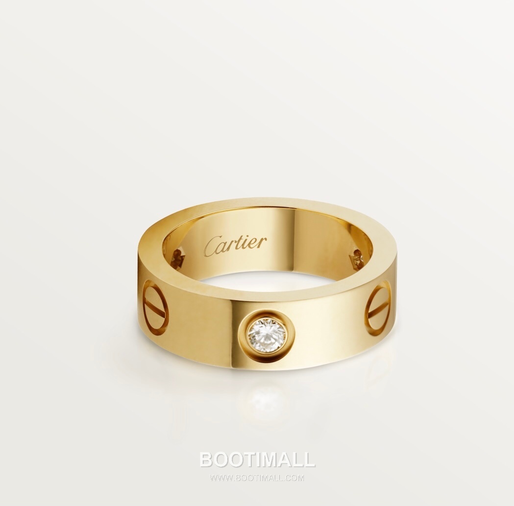 Wide Three-Diamond Ring 18K Gold with Diamonds Rose Gold 와이드 쓰리 다이아몬드 링 18K 골드 및 다이아몬드 로즈골드 2