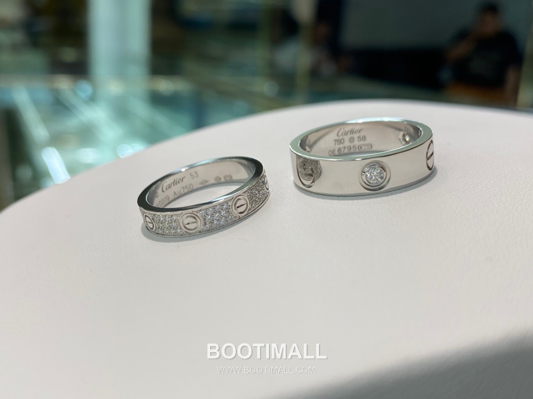 Wide Three-Diamond Ring 18K Gold with Diamonds Rose Gold 와이드 쓰리 다이아몬드 링 18K 골드 및 다이아몬드 로즈골드 11