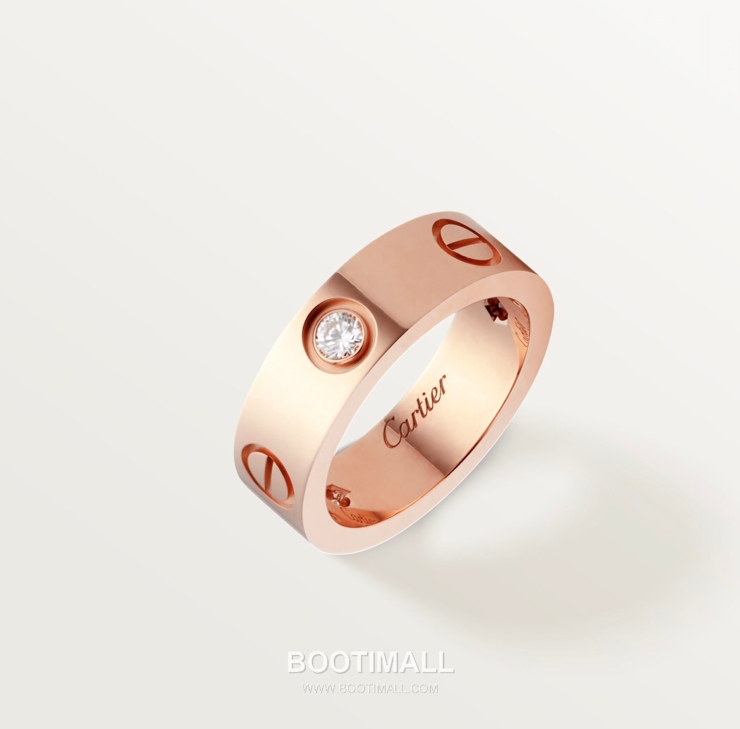 Wide Three-Diamond Ring 18K Gold with Diamonds Rose Gold 와이드 쓰리 다이아몬드 링 18K 골드 및 다이아몬드 로즈골드 12