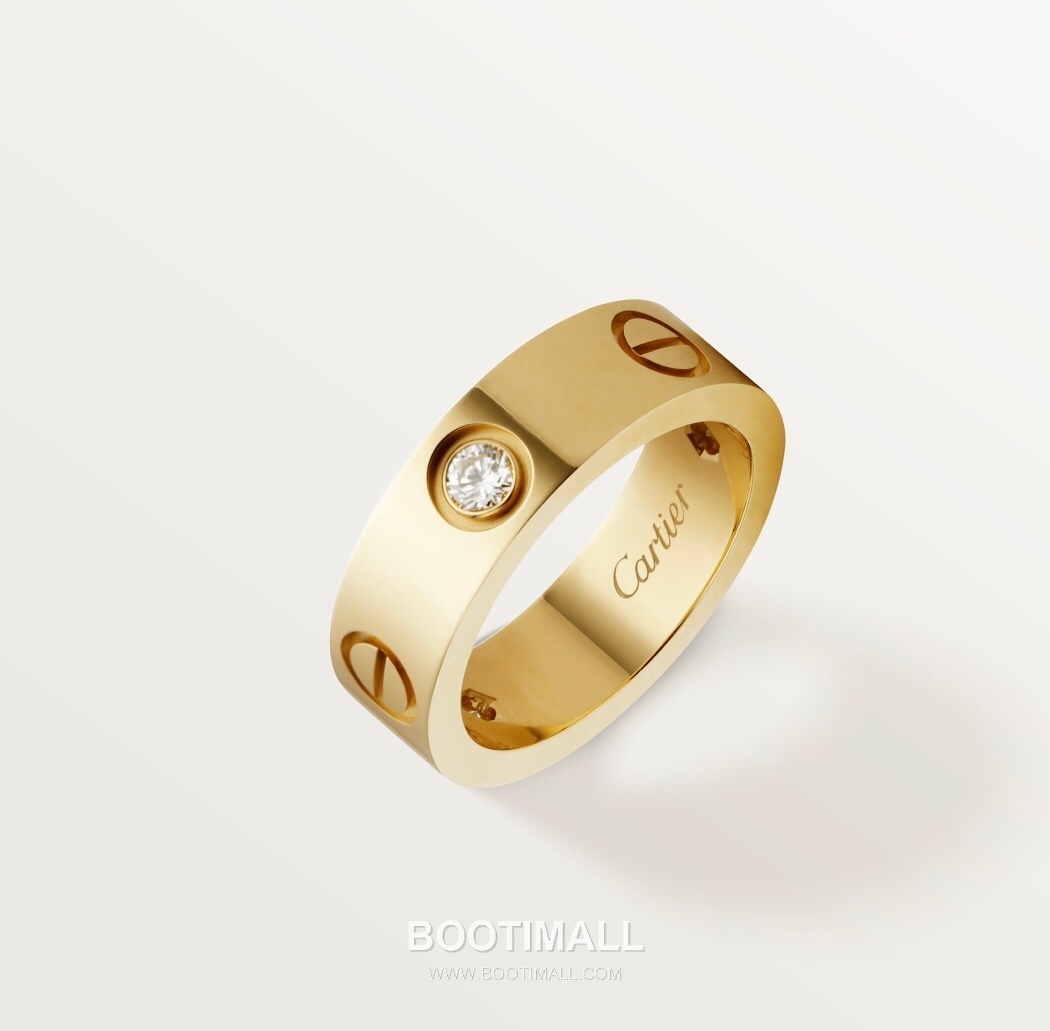Wide Three-Diamond Ring 18K Gold with Diamonds Rose Gold 와이드 쓰리 다이아몬드 링 18K 골드 및 다이아몬드 로즈골드 13
