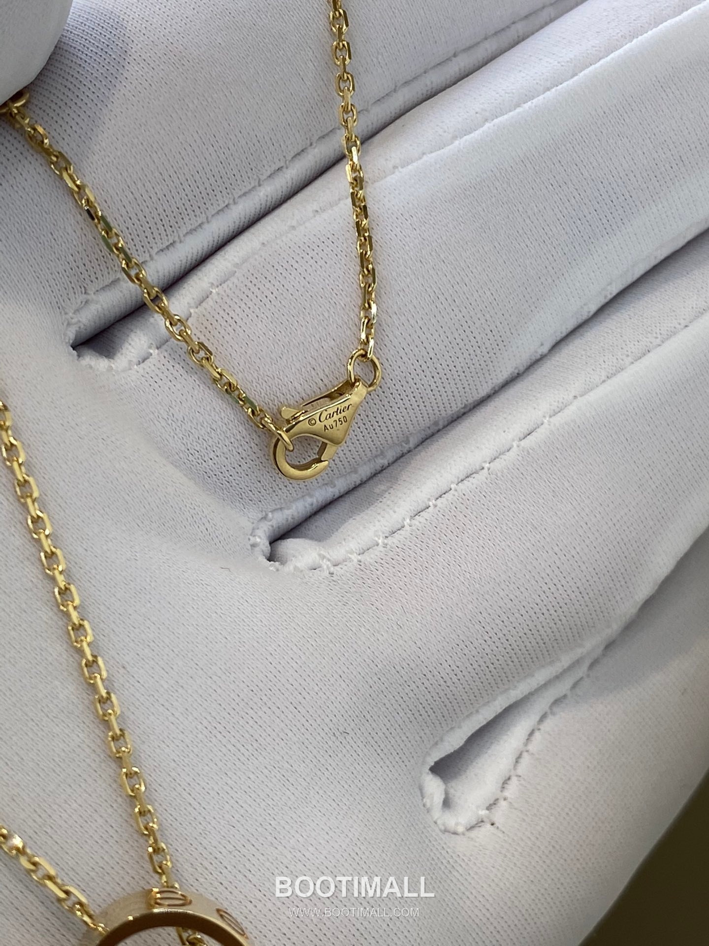 Cartier Love Double Ring Necklace 18K Gold, Diamond Gold 까르띠에 러브 더블 링 목걸이 18K 골드, 다이아몬드 골드 9