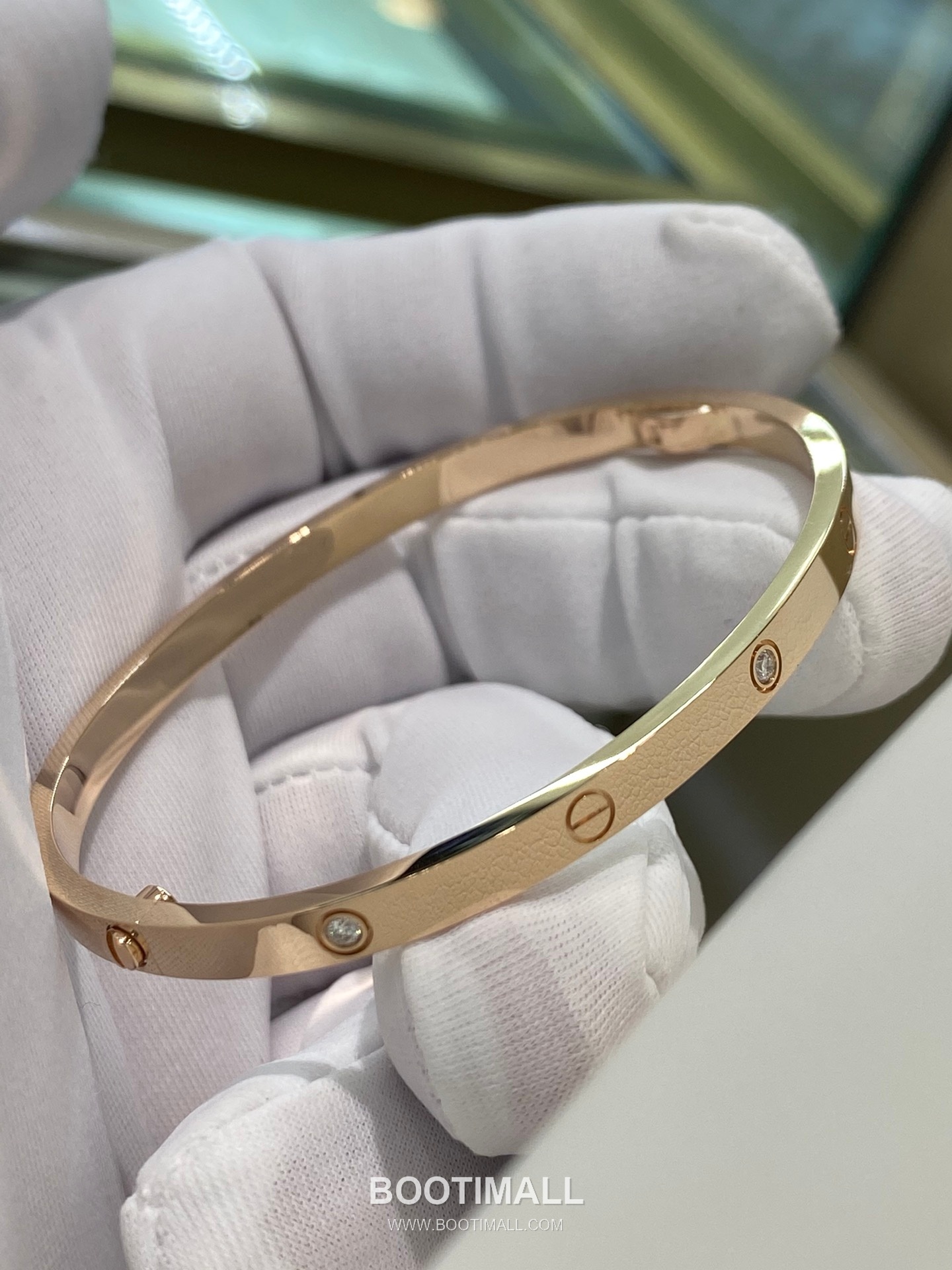 Narrow 6 Diamond Bracelet 18K Gold, Diamonds Gold 좁은 6 다이아 팔찌 18K 골드, 다이아몬드 골드 12