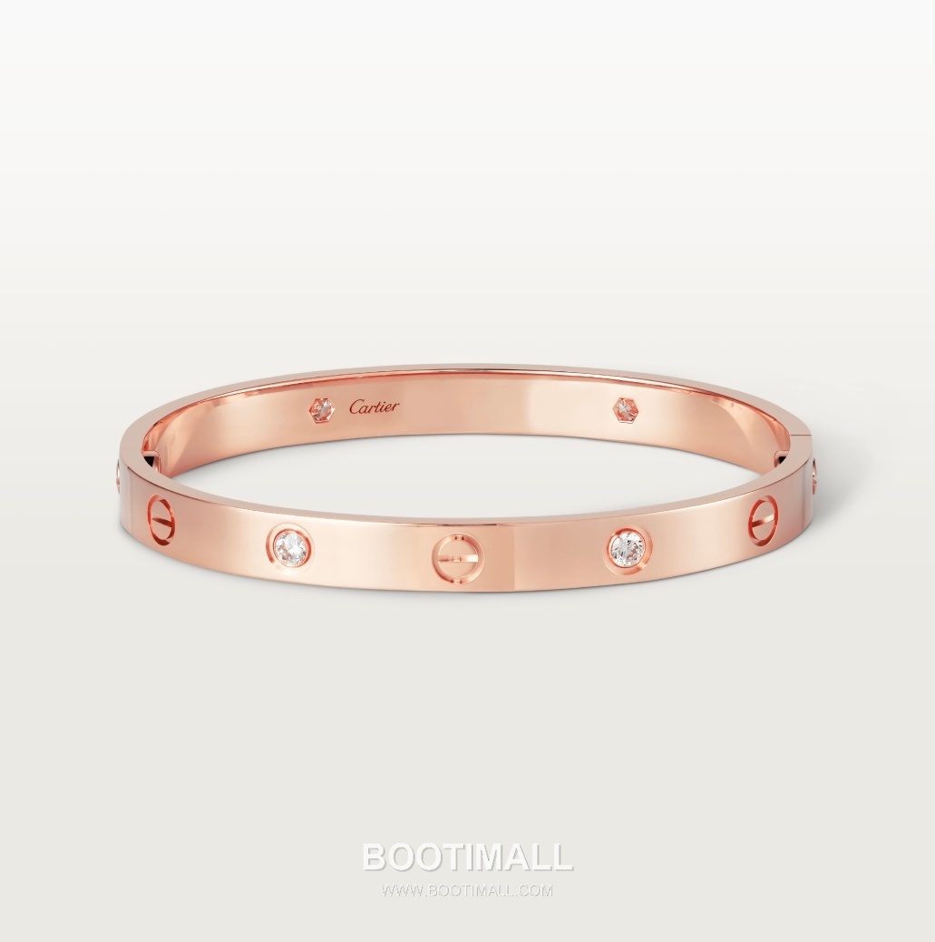 Wide Four Diamond Bracelet 18K Gold with Diamonds Gold 넓은 네 돌 팔찌 18K 골드, 다이아몬드 골드 16