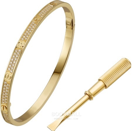 Wide Four Diamond Bracelet 18K Gold with Diamonds Gold 넓은 네 돌 팔찌 18K 골드, 다이아몬드 골드 24