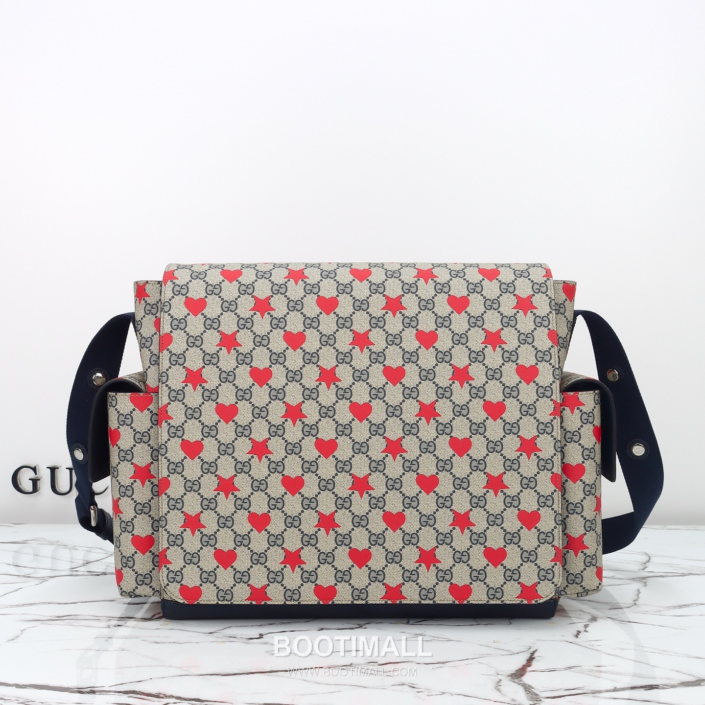 Gucci Star Heart Messenger Canvas Blue Messenger Bag 구찌 스타 하트 메신저 캔버스 블루 메신저백 45cm 1