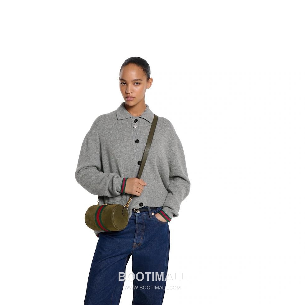 Gucci Web Mini Bag Suede Green Shoulder Bag 구찌 웹 미니백 스웨이드 그린 숄더백 19cm 2