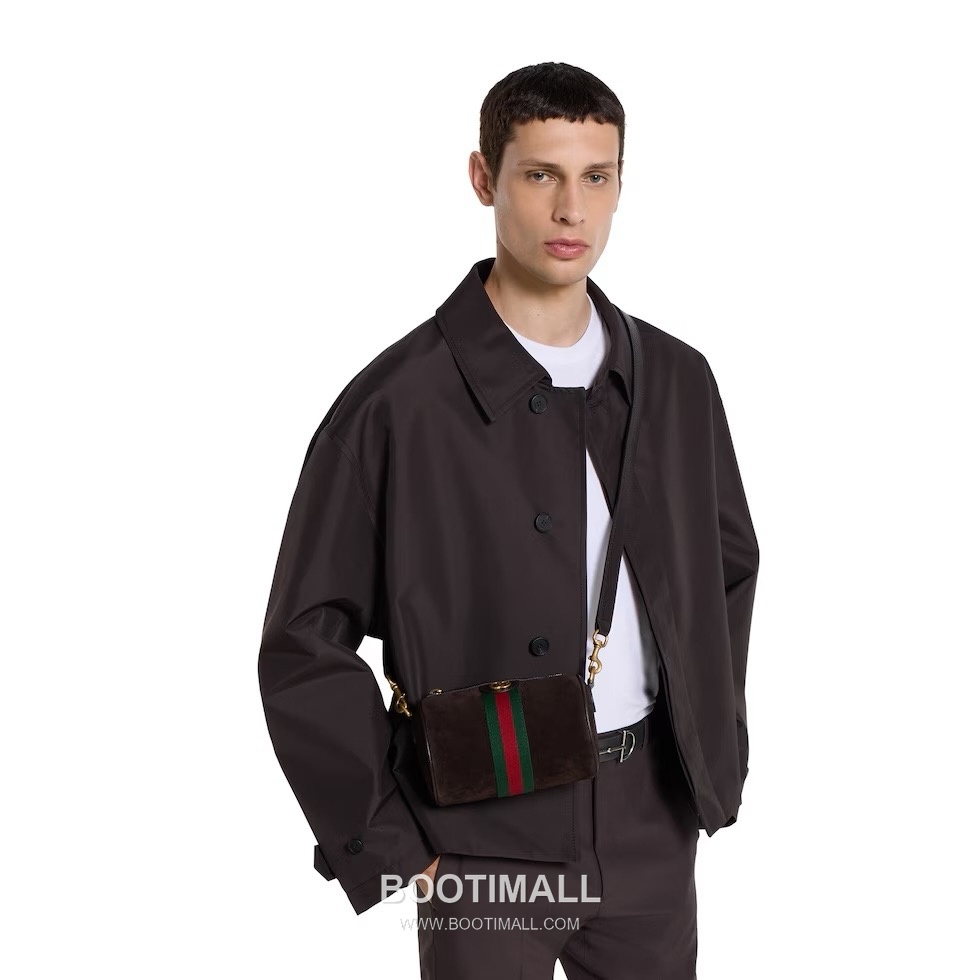 Gucci Web Mini Bag Suede Green Shoulder Bag 구찌 웹 미니백 스웨이드 그린 숄더백 19cm 6