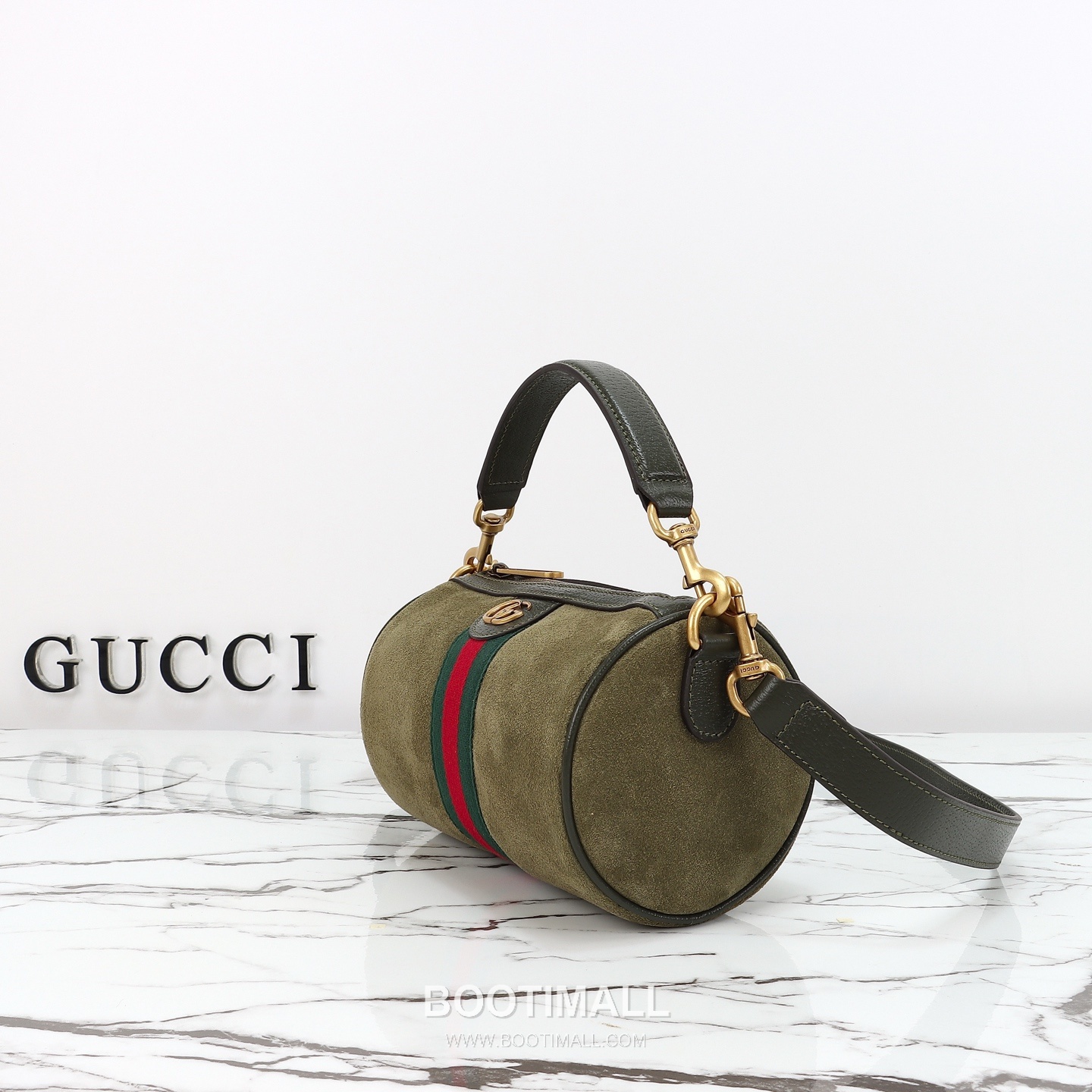 Gucci Web Mini Bag Suede Green Shoulder Bag 구찌 웹 미니백 스웨이드 그린 숄더백 19cm 11