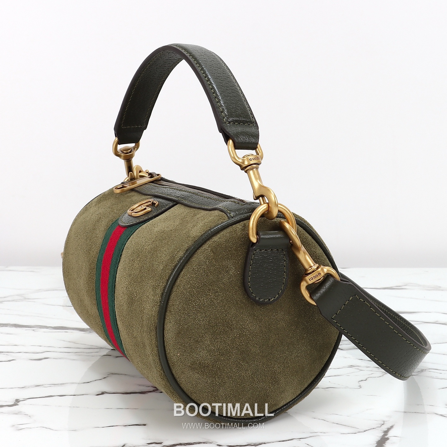 Gucci Web Mini Bag Suede Green Shoulder Bag 구찌 웹 미니백 스웨이드 그린 숄더백 19cm 15