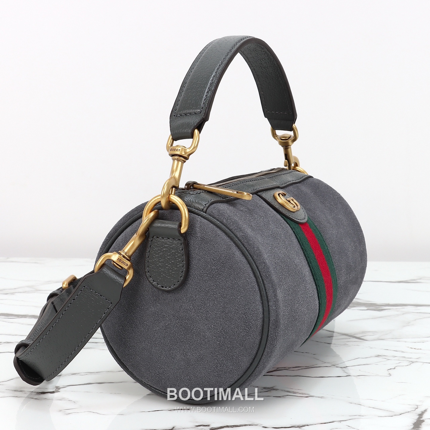Gucci Mini Bag Suede Gray Shoulder Bag 구찌 미니 백 스웨이드 그레이 숄더백 18.5cm 4