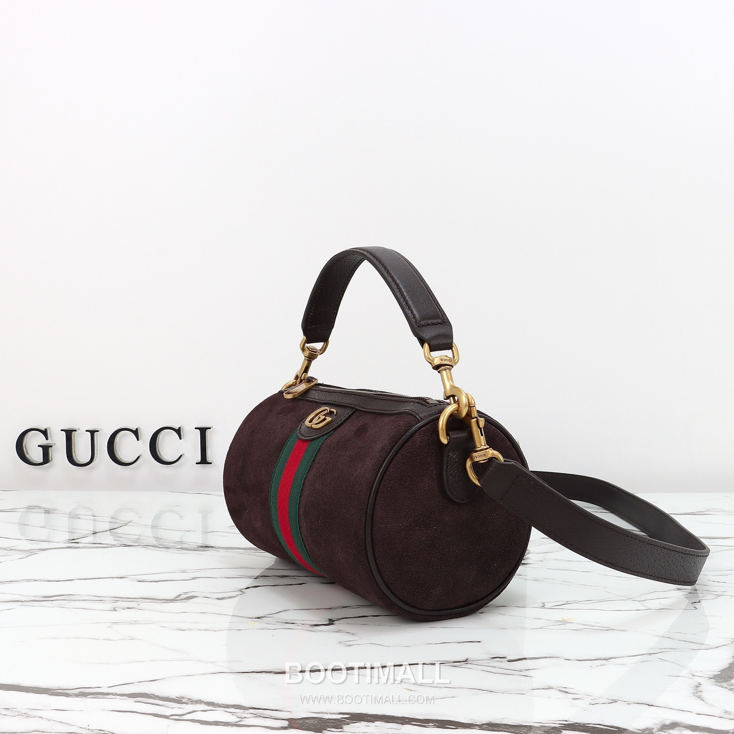 Gucci Mini Bag Suede Gray Shoulder Bag 구찌 미니 백 스웨이드 그레이 숄더백 18.5cm 2