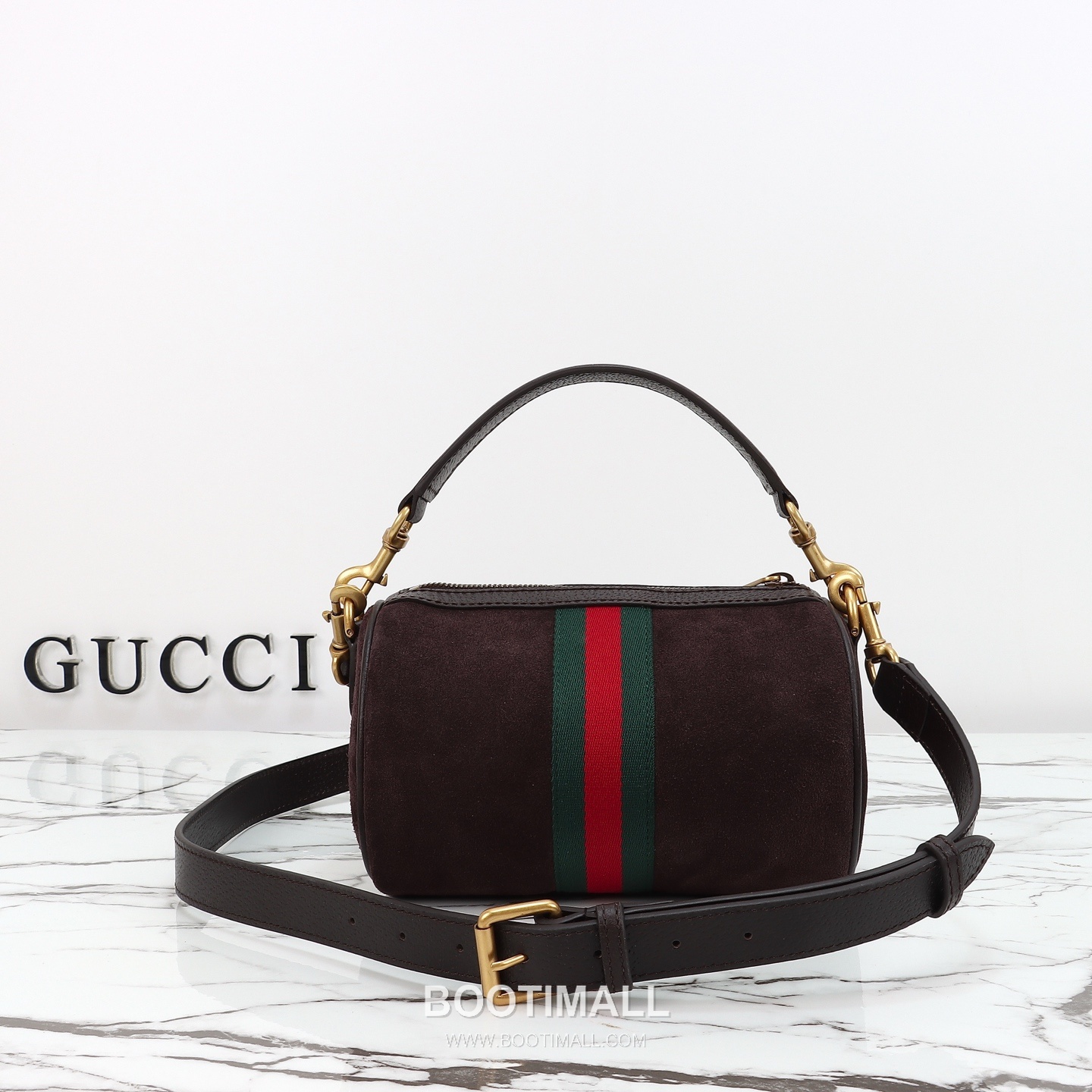 Gucci Mini Bag Suede Gray Shoulder Bag 구찌 미니 백 스웨이드 그레이 숄더백 18.5cm 3