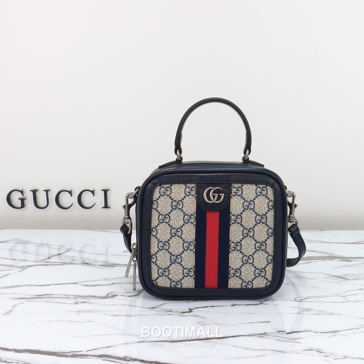 Gucci Classic Tote Calfskin Leather Blue Tote Bag 구찌 클래식 토트 송아지가죽 블루 토트백 17cm 1