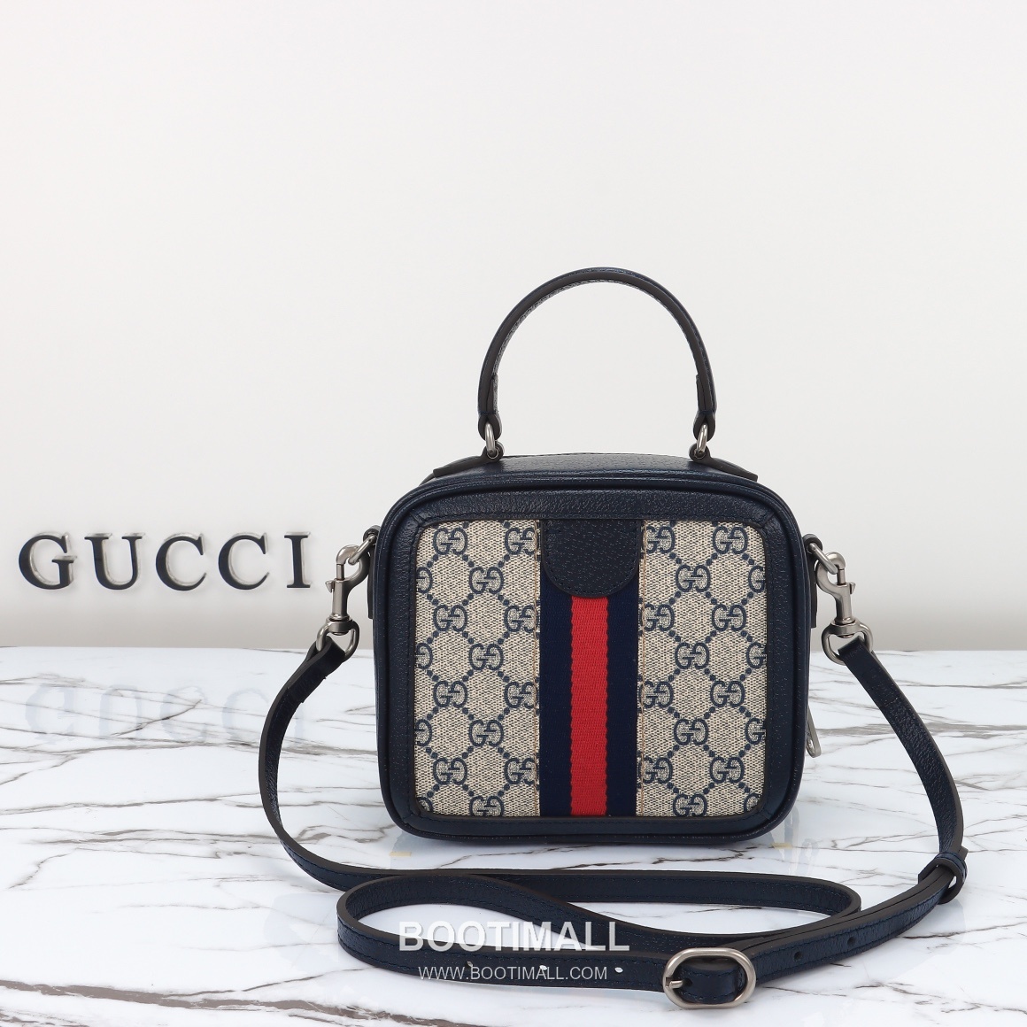 Gucci Classic Tote Calfskin Leather Blue Tote Bag 구찌 클래식 토트 송아지가죽 블루 토트백 17cm 3