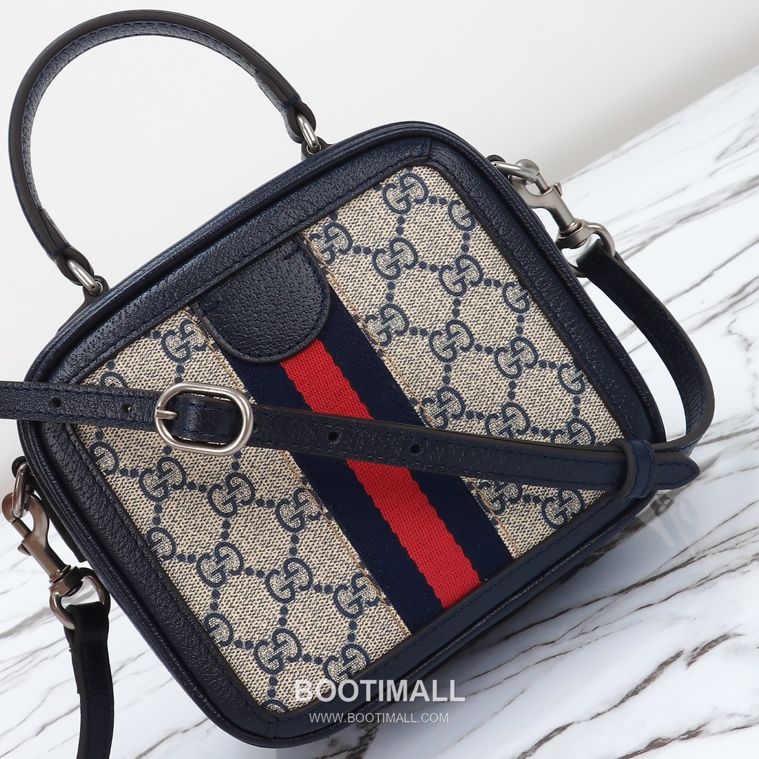 Gucci Classic Tote Calfskin Leather Blue Tote Bag 구찌 클래식 토트 송아지가죽 블루 토트백 17cm 6