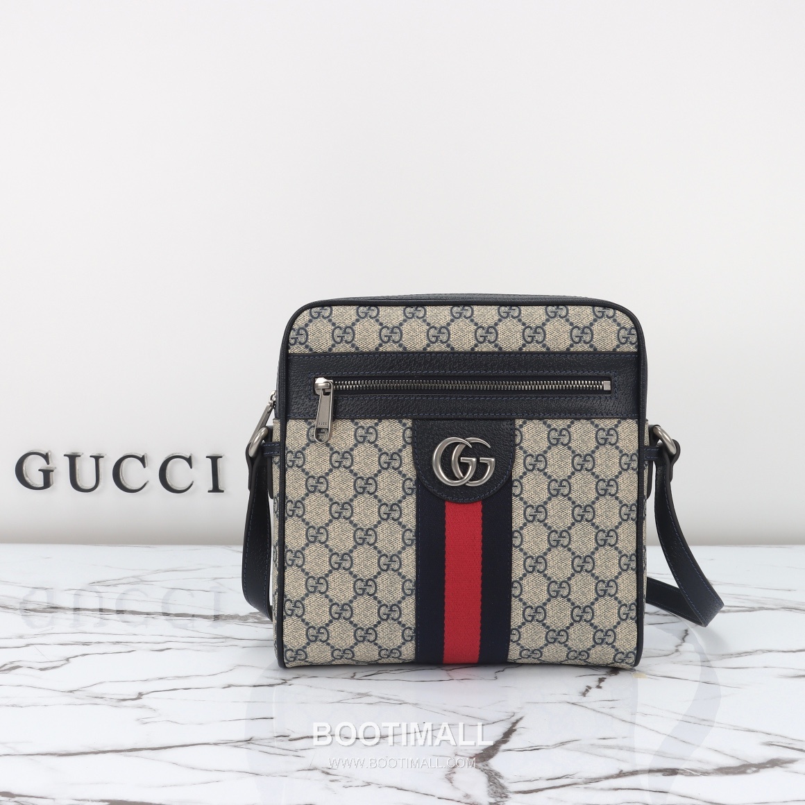Gucci Blue Leather Bag Leather Blue Shoulder Bag 구찌 블루 가죽 백 가죽 블루 숄더백 23cm 1