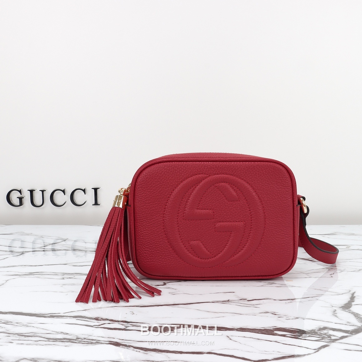 Gucci Large Red Bag Original Leather Red Shoulder Bag 구찌 대레드 가방 원산지 가죽 레드 숄더백 21cm 1