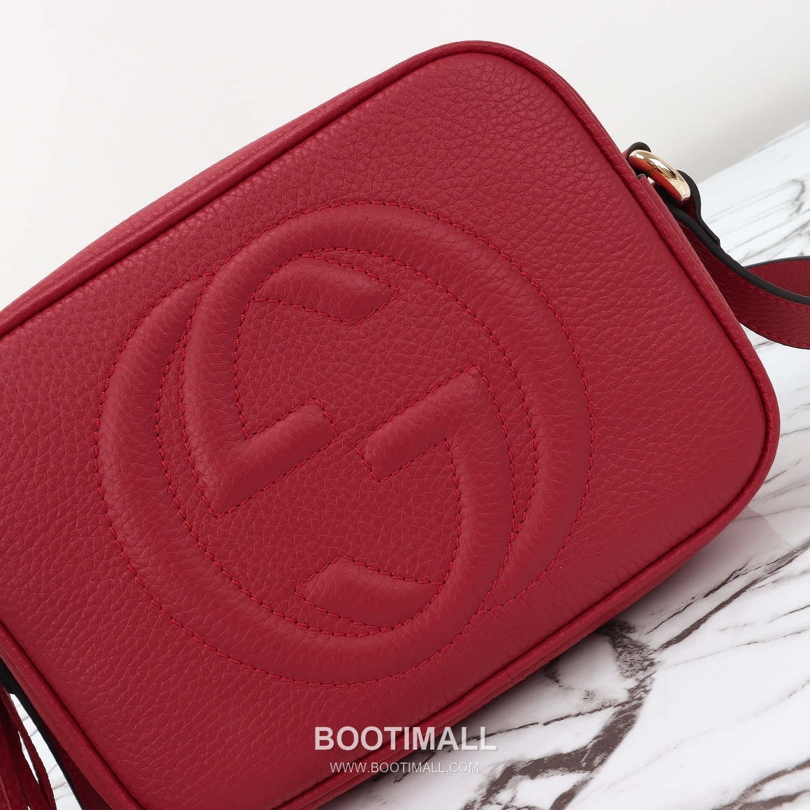 Gucci Large Red Bag Original Leather Red Shoulder Bag 구찌 대레드 가방 원산지 가죽 레드 숄더백 21cm 4