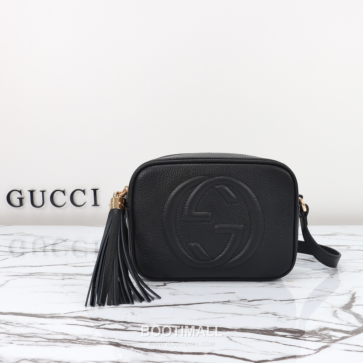 Gucci Classic Leather Bag Grained Calfskin Black Shoulder Bag 구찌 클래식 레더 백 그레인드 카프스킨 블랙 숄더백 21cm 1