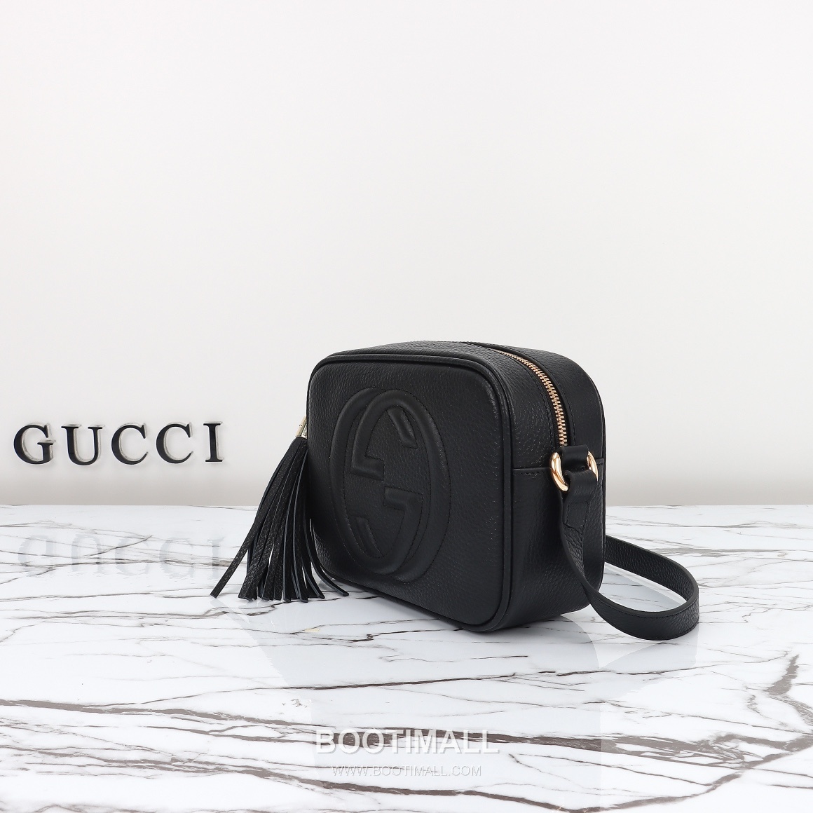 Gucci Classic Leather Bag Grained Calfskin Black Shoulder Bag 구찌 클래식 레더 백 그레인드 카프스킨 블랙 숄더백 21cm 2
