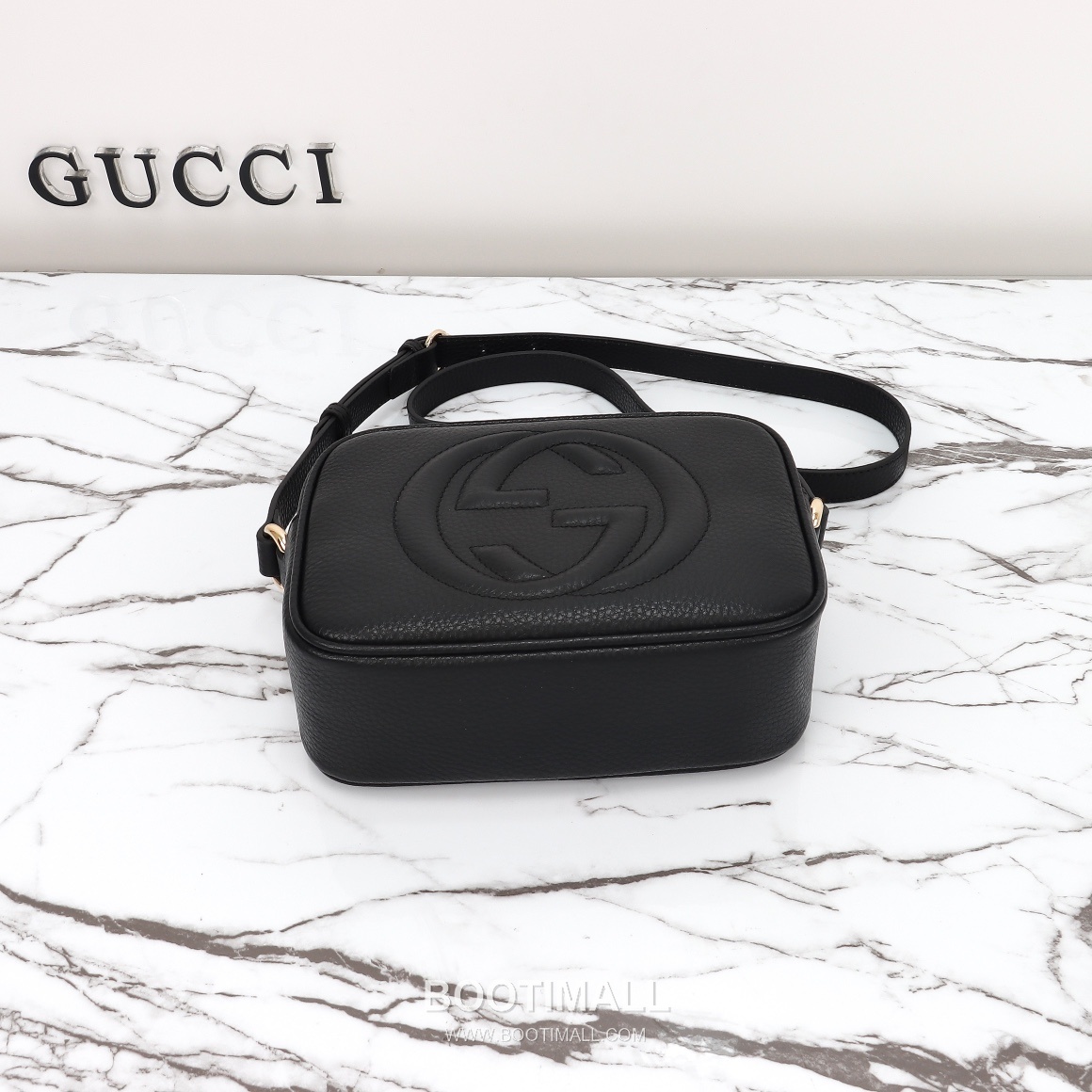 Gucci Classic Leather Bag Grained Calfskin Black Shoulder Bag 구찌 클래식 레더 백 그레인드 카프스킨 블랙 숄더백 21cm 8