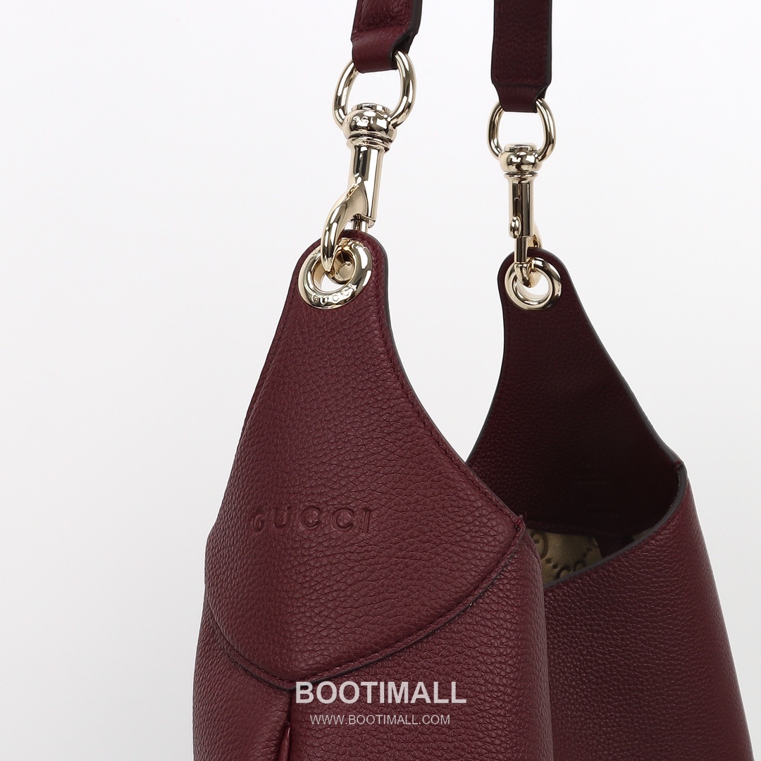Gucci Shoulder Hobo Bag Grained Calfskin Burgundy 구찌 숄더 호보 백 그레인드 카프스킨 버건디 38cm 11