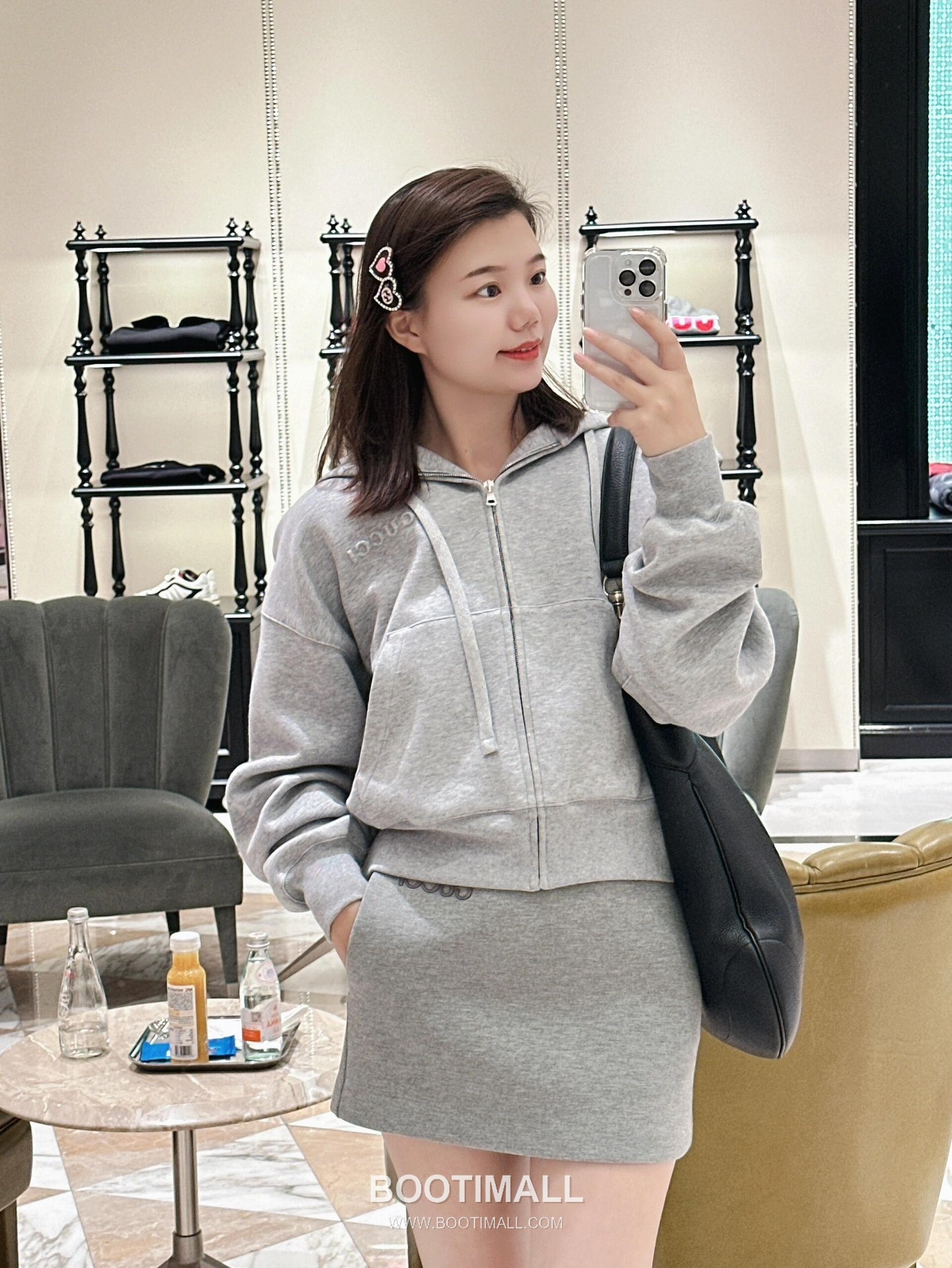 Gucci Shoulder Hobo Bag Grained Calfskin Burgundy 구찌 숄더 호보 백 그레인드 카프스킨 버건디 38cm 2