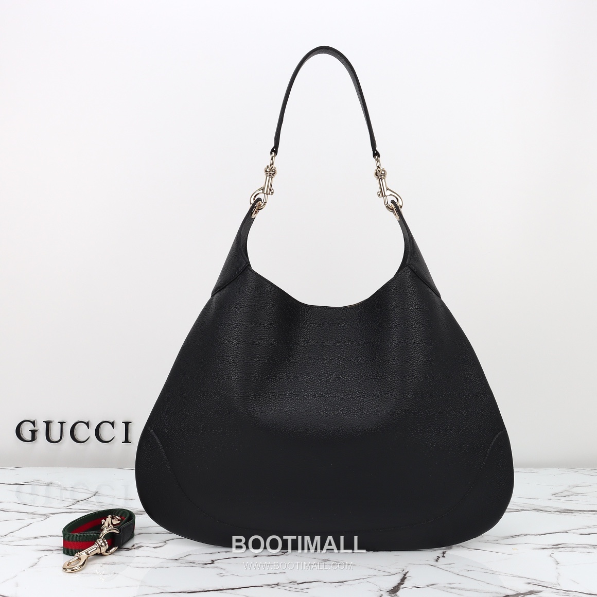 Gucci Shoulder Hobo Bag Grained Calfskin Burgundy 구찌 숄더 호보 백 그레인드 카프스킨 버건디 38cm 13