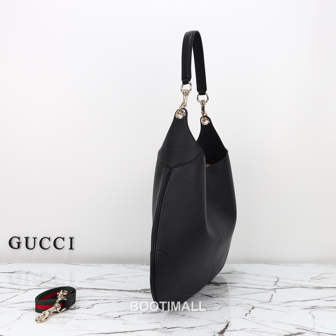 Gucci Shoulder Hobo Bag Grained Calfskin Burgundy 구찌 숄더 호보 백 그레인드 카프스킨 버건디 38cm 14