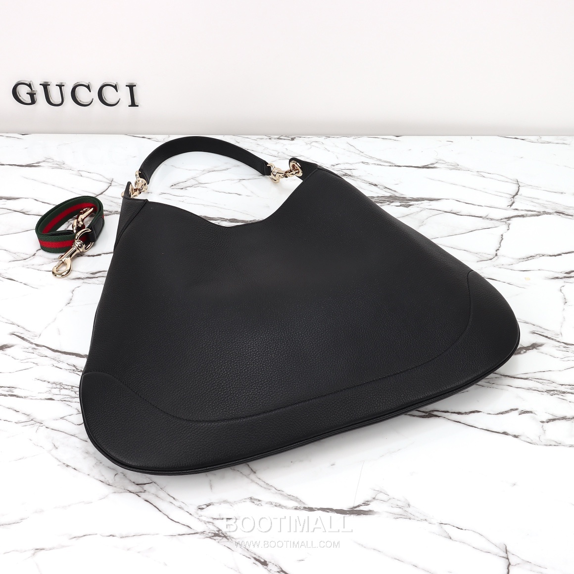 Gucci Shoulder Hobo Bag Grained Calfskin Burgundy 구찌 숄더 호보 백 그레인드 카프스킨 버건디 38cm 18