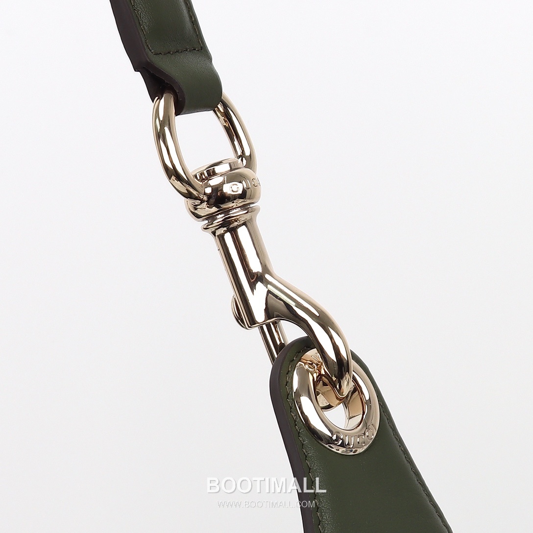 Gucci Monogram Hobo Bag Fabric and Leather Dark Green Shoulder Bag 구찌 모노그램 호보백 패브릭+레더 다크그린 숄더백 33cm 10