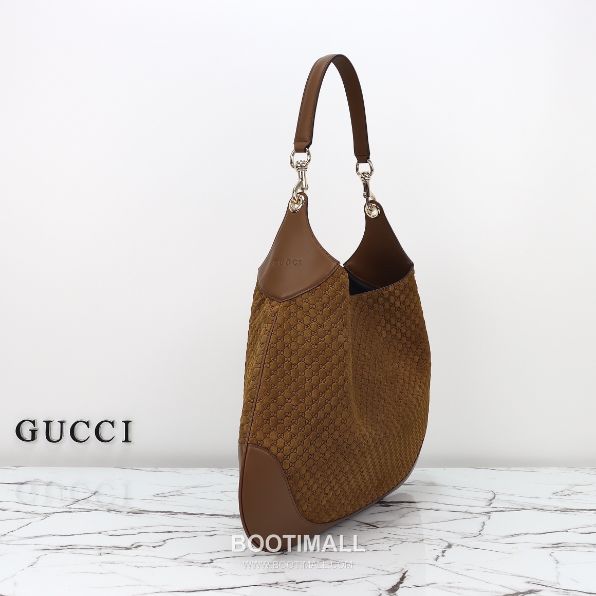 Gucci Tote Bag Large Suede Leather Brown 구찌 토트백 라지 스웨이드 레더 브라운 49cm 3