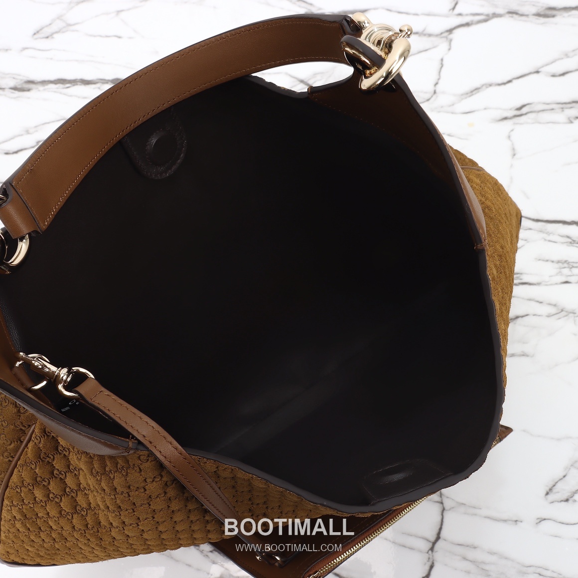 Gucci Tote Bag Large Suede Leather Brown 구찌 토트백 라지 스웨이드 레더 브라운 49cm 10