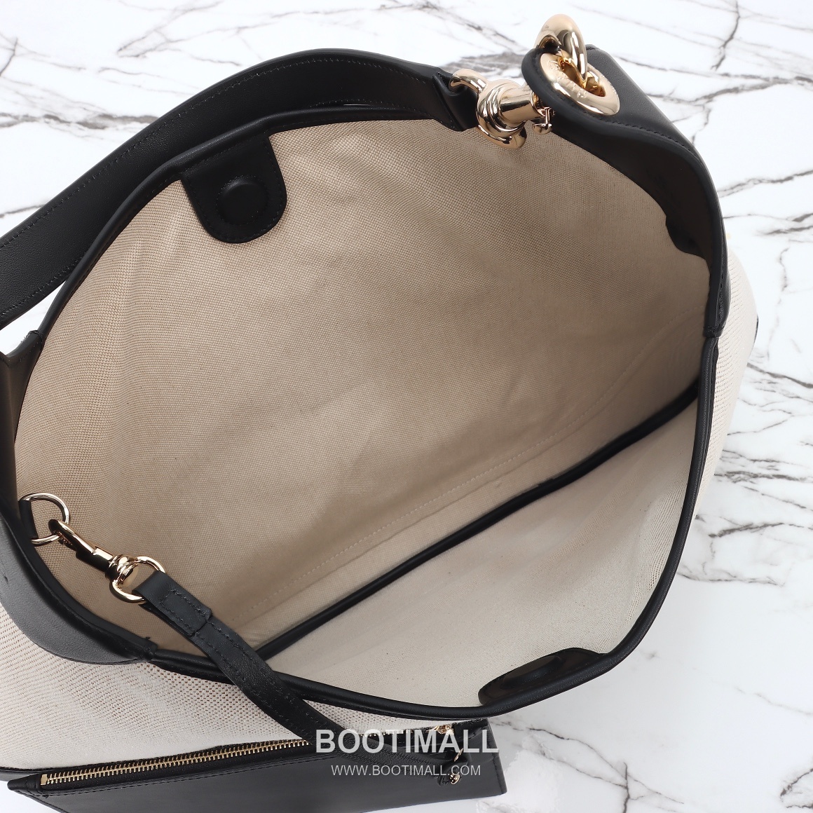 Gucci Canvas Tote Canvas with Leather Trim Beige Tote Bag 구찌 캔버스 토트 캔버스 및 가죽 트리밍 베이지 토트백 49cm 9