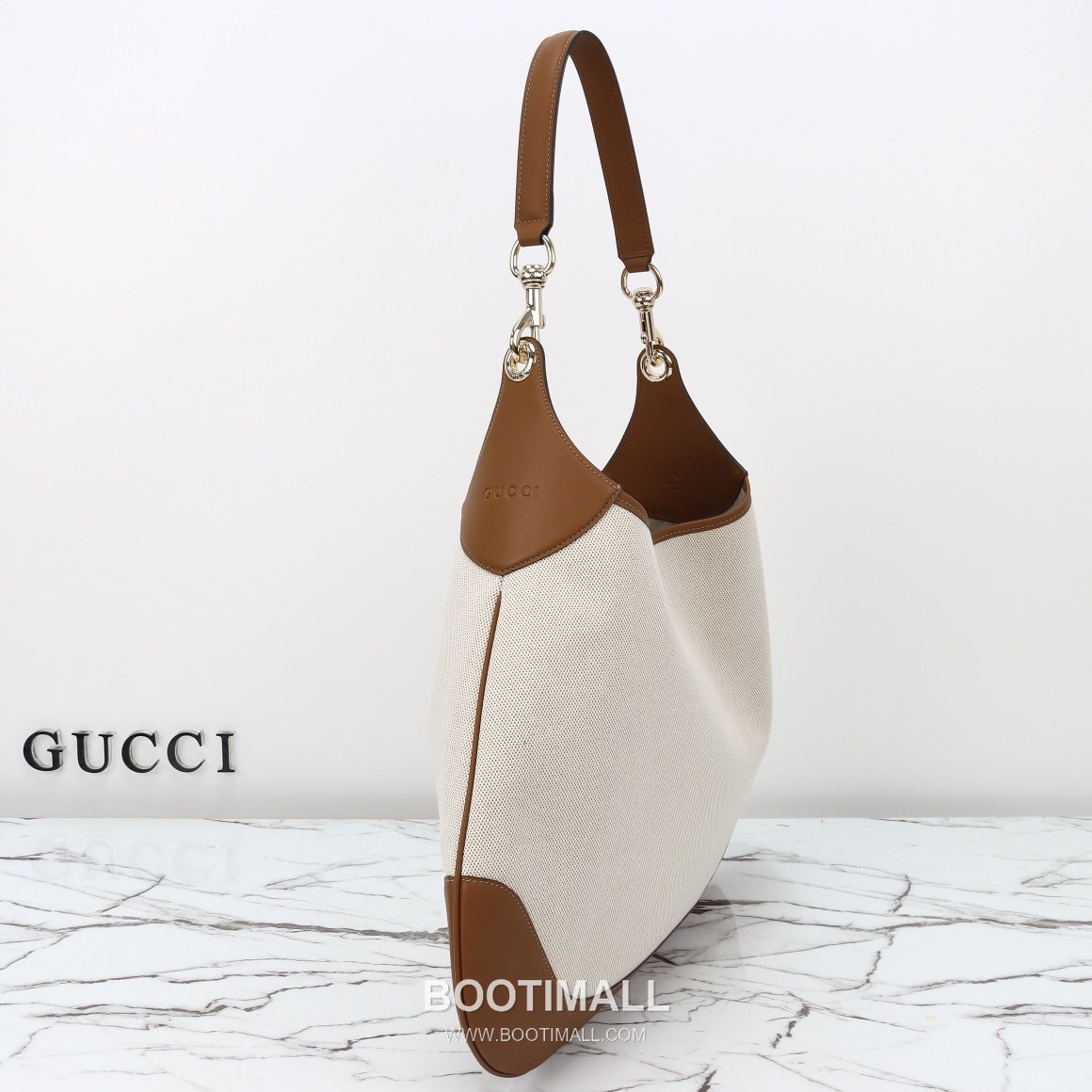 Gucci Tote Bag Large Grained Calfskin Beige 구찌 토트백 라지 그레인드 카프스킨 베이지 49cm 5