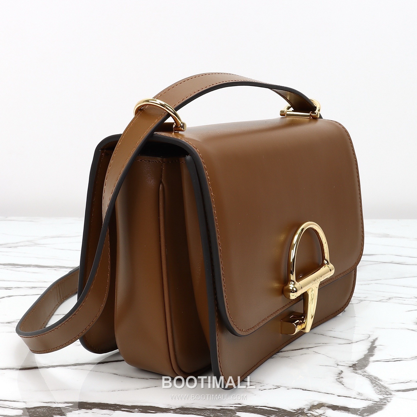 Gucci Leather Shoulder Bag Grained Calfskin Brown 구찌 레더 숄더백 그레인드 카프스킨 브라운 22.5cm 5