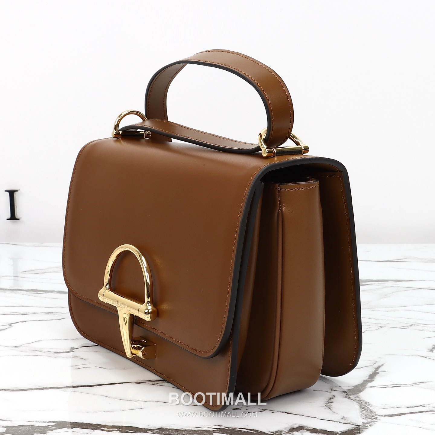 Gucci Leather Shoulder Bag Grained Calfskin Brown 구찌 레더 숄더백 그레인드 카프스킨 브라운 22.5cm 6