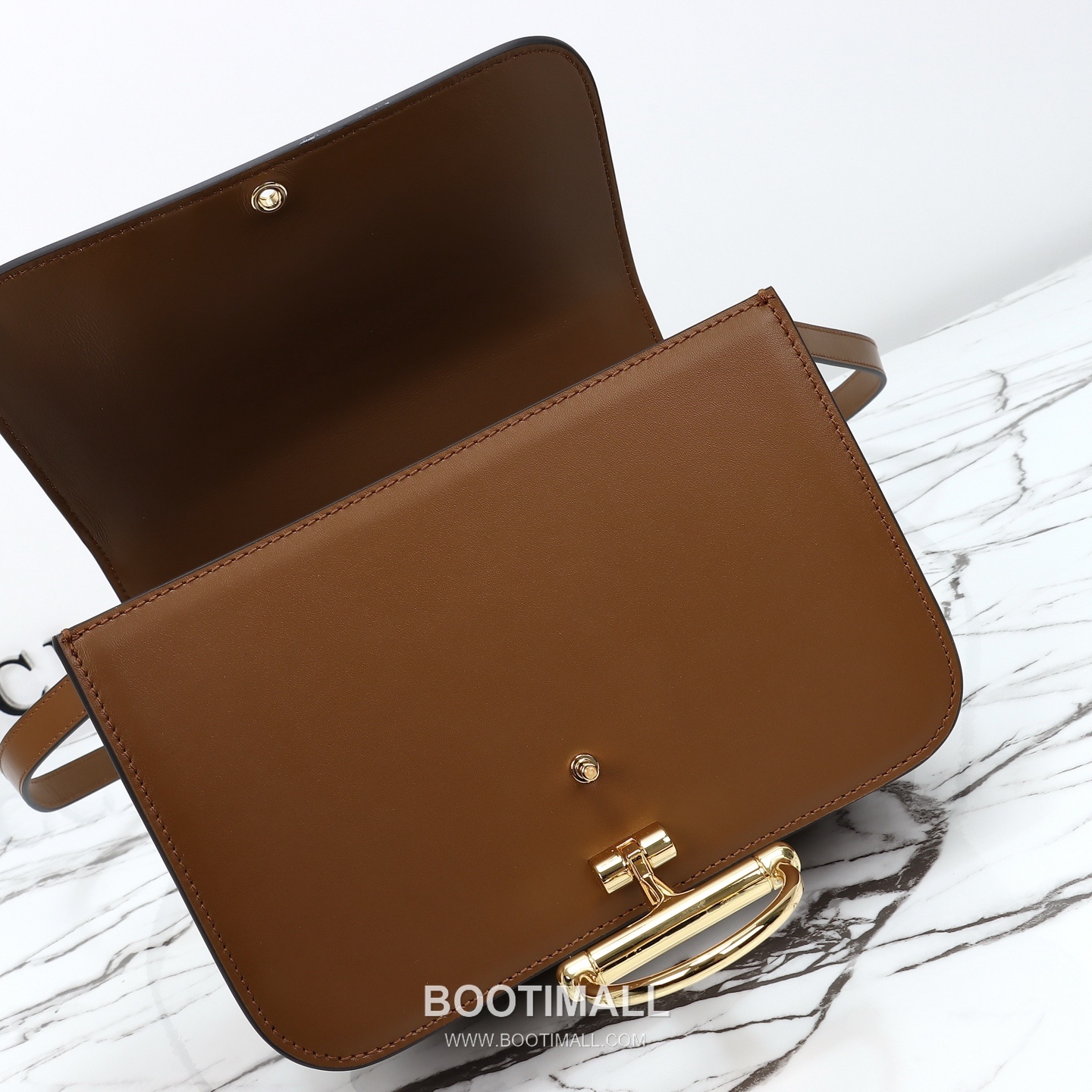 Gucci Leather Shoulder Bag Grained Calfskin Brown 구찌 레더 숄더백 그레인드 카프스킨 브라운 22.5cm 8