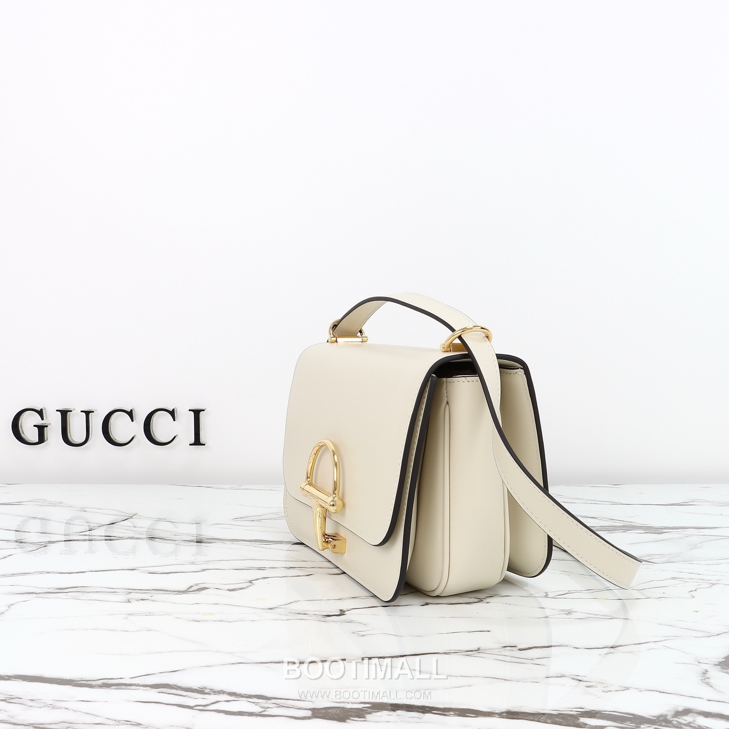Gucci Leather Shoulder Bag Grained Calfskin Brown 구찌 레더 숄더백 그레인드 카프스킨 브라운 22.5cm 2