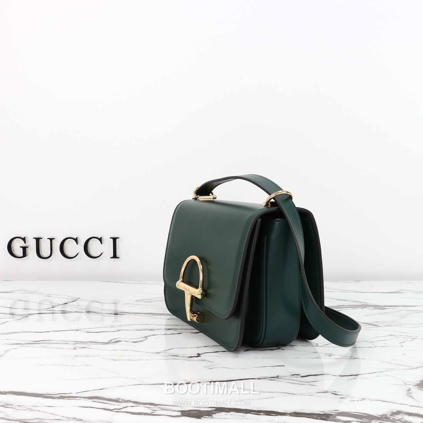 Gucci Leather Shoulder Bag Grained Calfskin Brown 구찌 레더 숄더백 그레인드 카프스킨 브라운 22.5cm 2