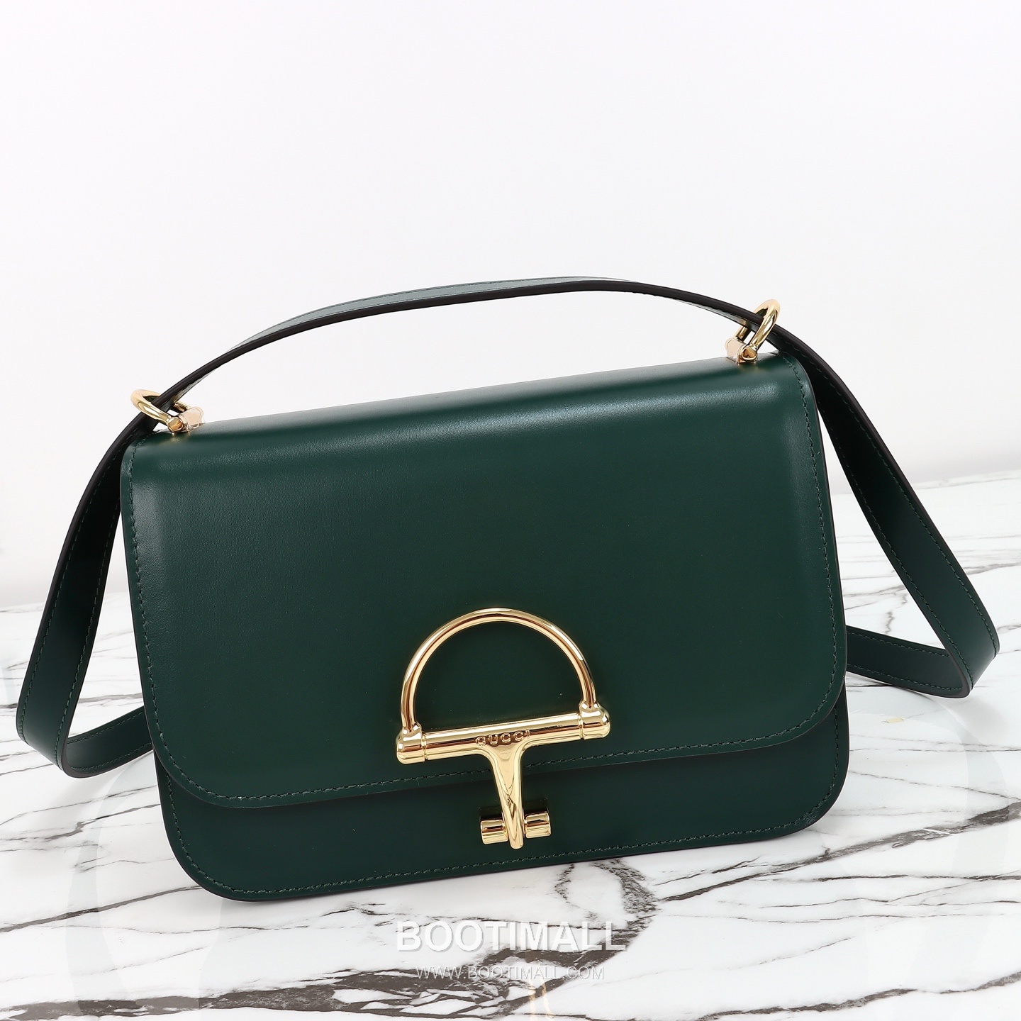 Gucci Leather Shoulder Bag Grained Calfskin Brown 구찌 레더 숄더백 그레인드 카프스킨 브라운 22.5cm 4