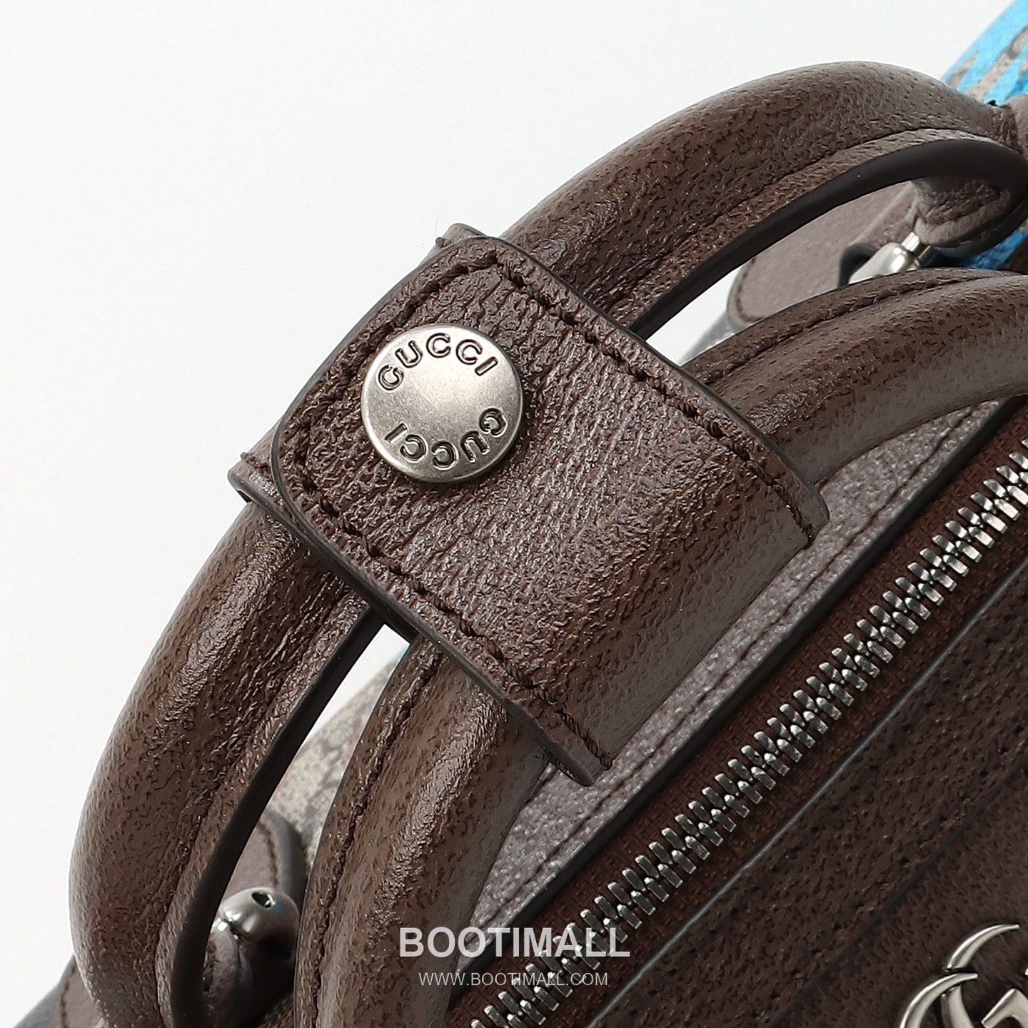 Gucci Blue Flower Tote Original Leather Blue Tote Bag 구찌 블루 플라워 토트 원산지 가죽 블루 토트백 25cm 7