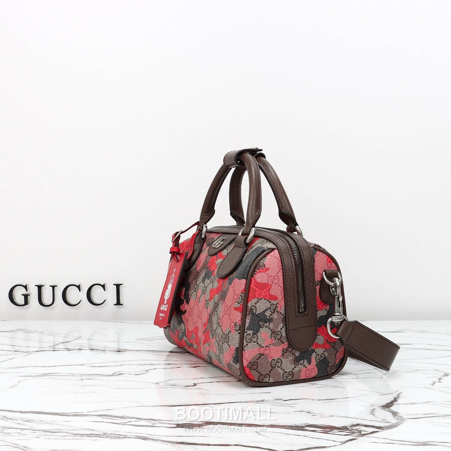 Gucci Blue Flower Tote Original Leather Blue Tote Bag 구찌 블루 플라워 토트 원산지 가죽 블루 토트백 25cm 2