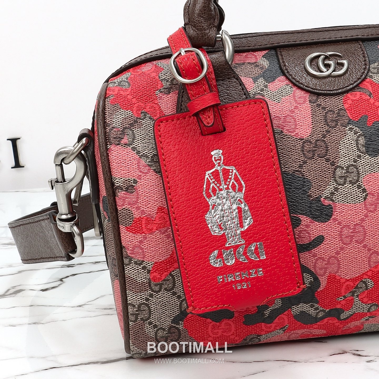 Gucci Blue Flower Tote Original Leather Blue Tote Bag 구찌 블루 플라워 토트 원산지 가죽 블루 토트백 25cm 5